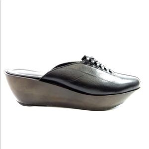 Robert Clergerie Black Woven Leather Mule 6.5 New